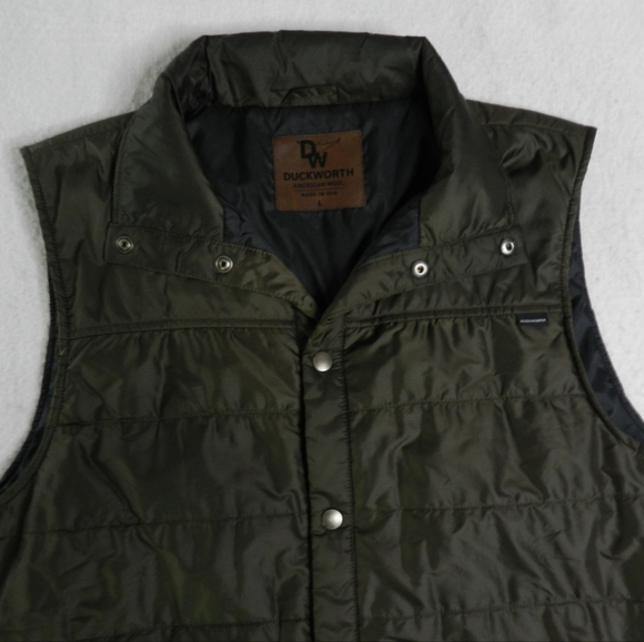 Duckworth Wool Vest Mens Large Spruce Merino Lined WoolCloud USA - Picture 3 of 10